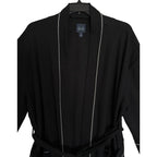 Majestic International Robe Men's XL/XXL Kimono Robe Knit Waffle Black