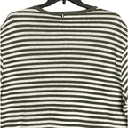 Boss Short Sleeve T-Shirt Men's 3XT Big & Tall Cotton Linen Green Stripe