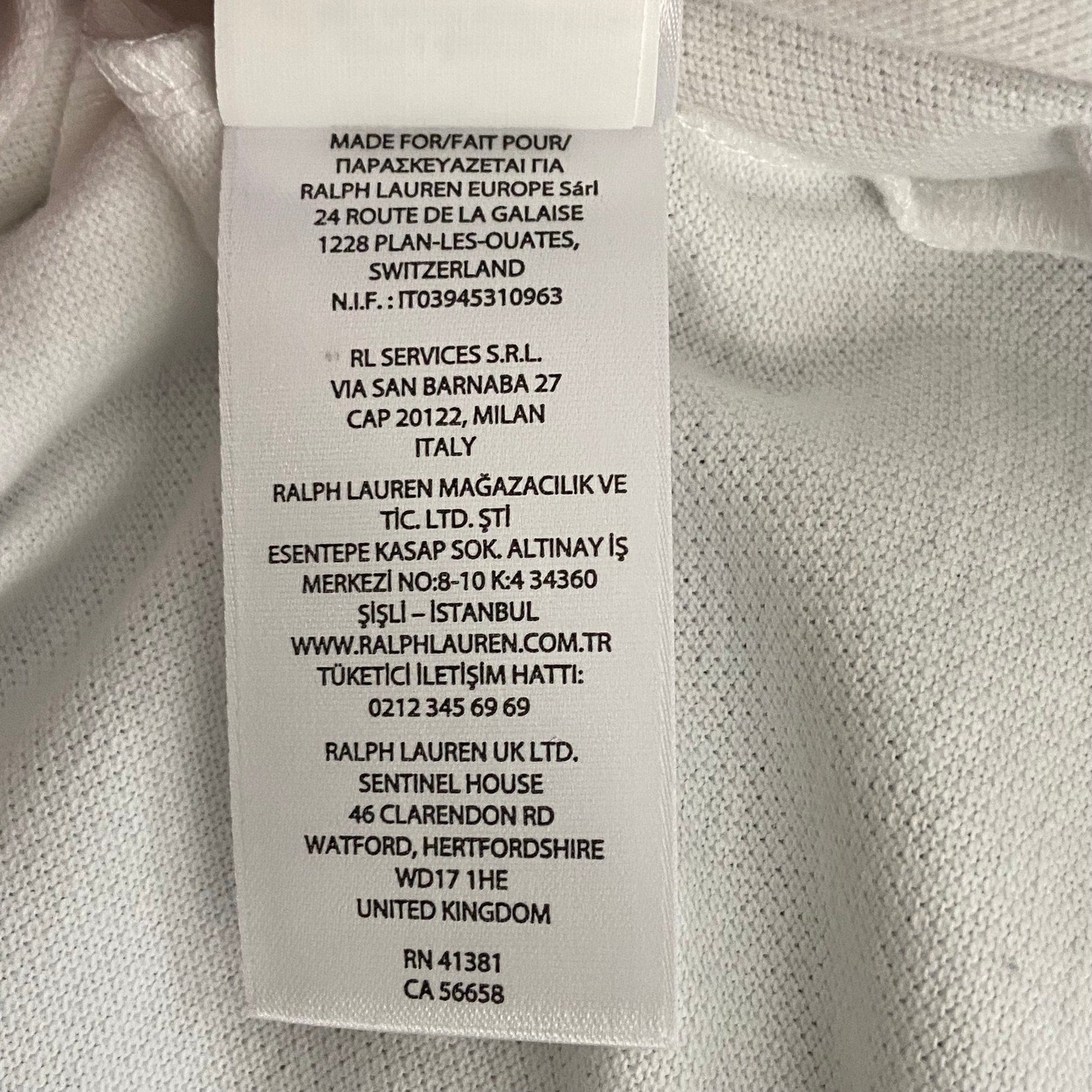 Polo Ralph Lauren Shirt Men's 4XLT Polo Bear Knit Short Sleeve Polo White