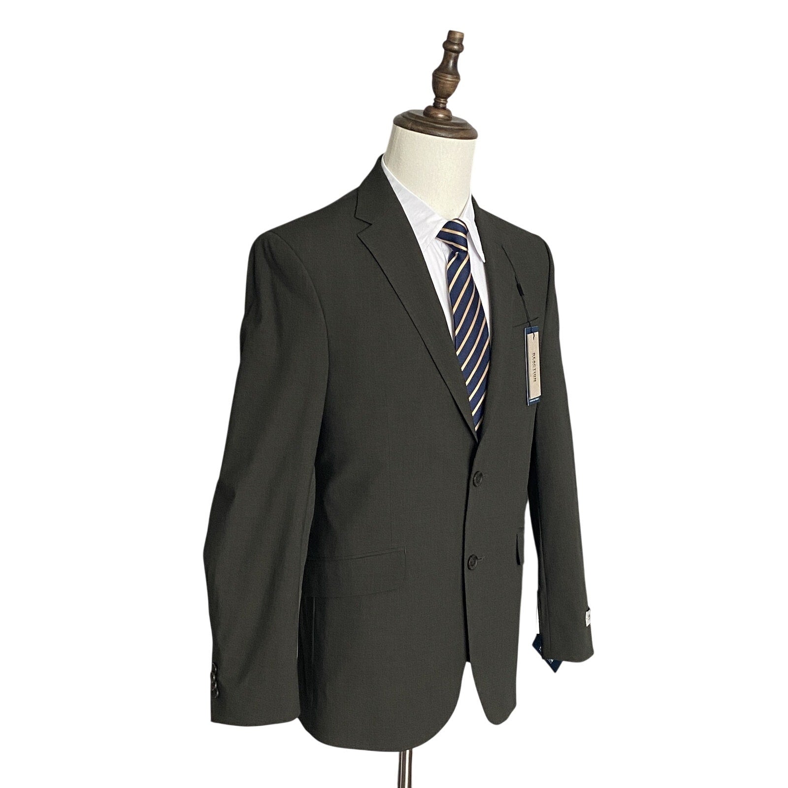 Kenneth Cole Suit Jacket Men's 38 Regular Reaction Flex Fabric Dark Grey NEW