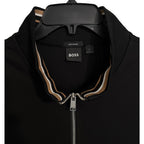 Boss Half-Zip Pullover Men's 2XT Mercerized Cotton Stand Collar Solid Black