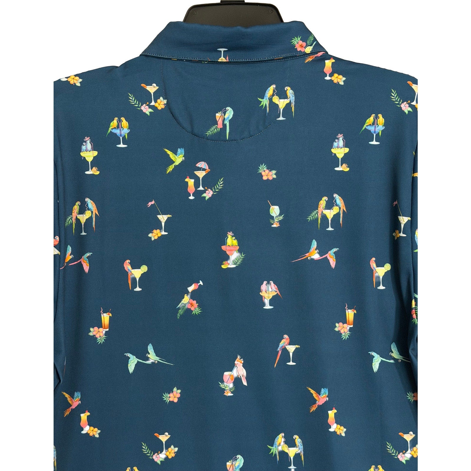 William Murray Polo Shirt Men's Small "Birdie Juice Polo" Short Sleeve Blue