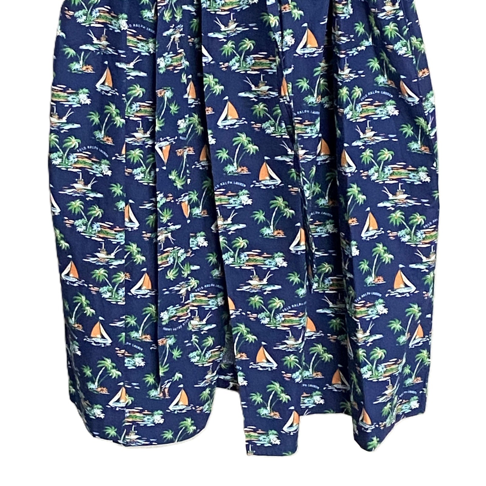 Polo Ralph Lauren Sleepwear Men's Cotton Robe Large/XL Blue Tropical