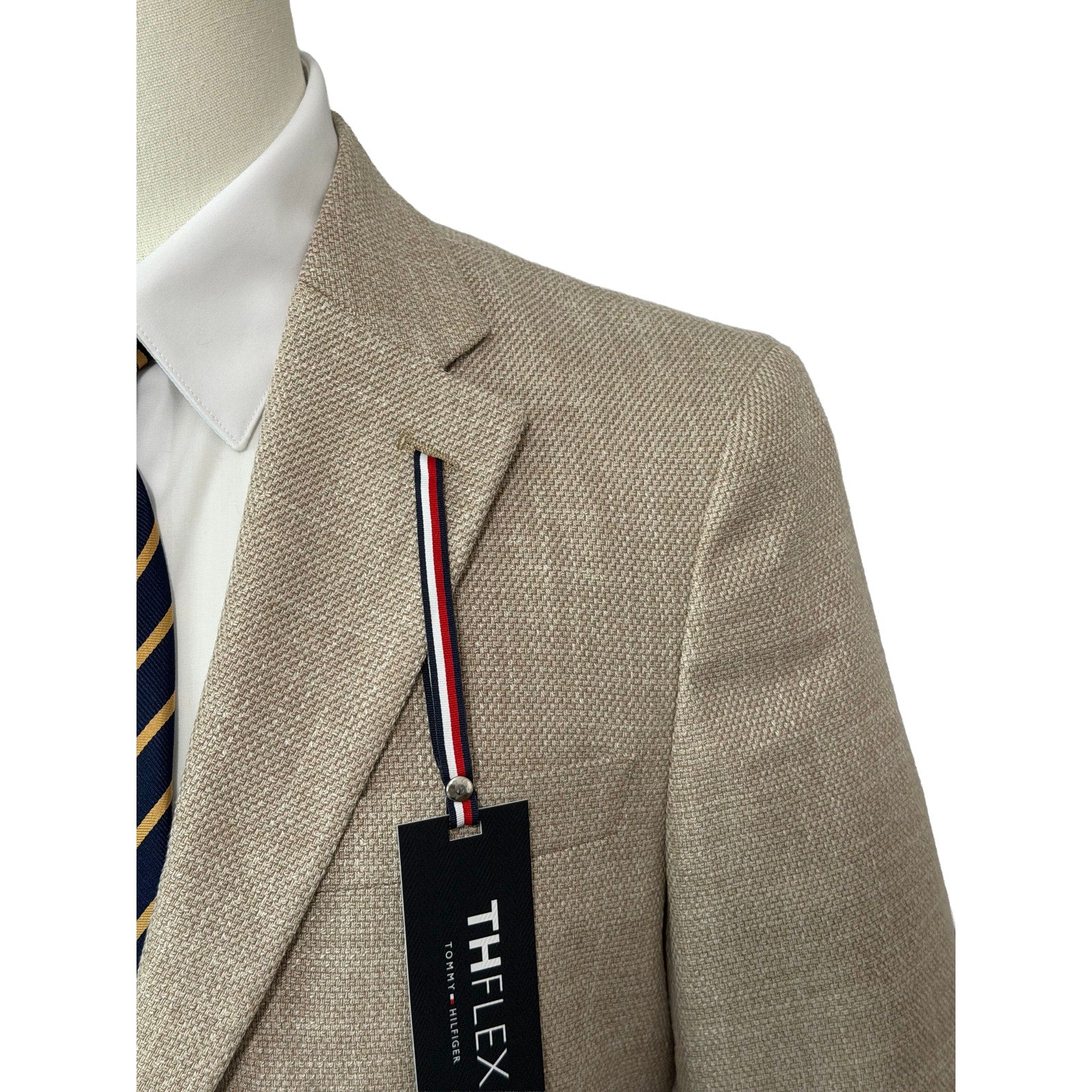 Tommy Hilfiger Sport Coat Men's 38R THFlex Unlined Single Breasted Tan/Beige