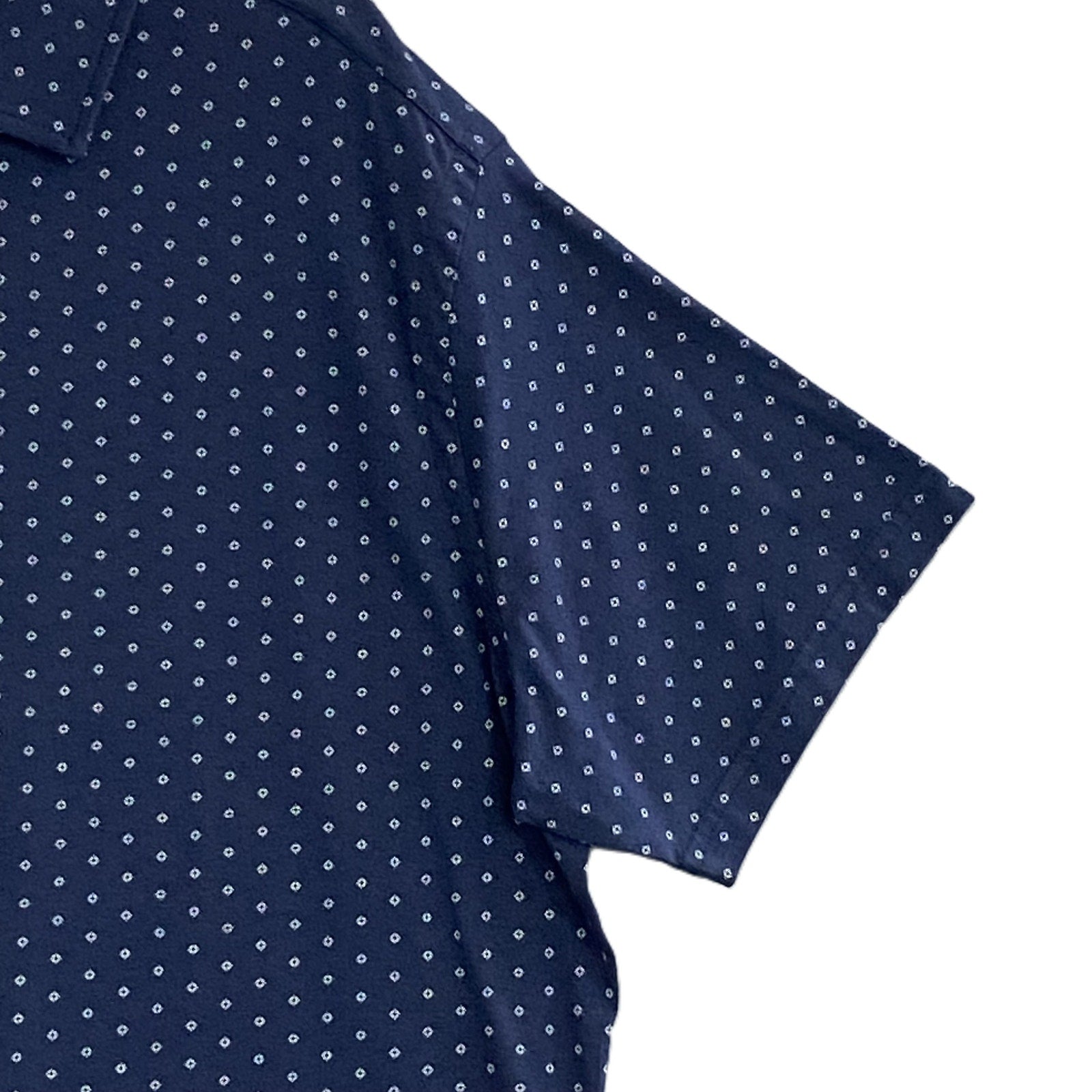 Daniel Cremieux Shirt Men's Large Short Sleeve Button-Up Supima Cotton Blue