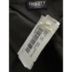 Faherty Polo Shirt Men's XL Reserve Short Sleeve Linen Washed Black