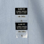Calvin Klein Shirt Men's Small 14-14.5 Infinite Color Slim Fit Band Collar Blue