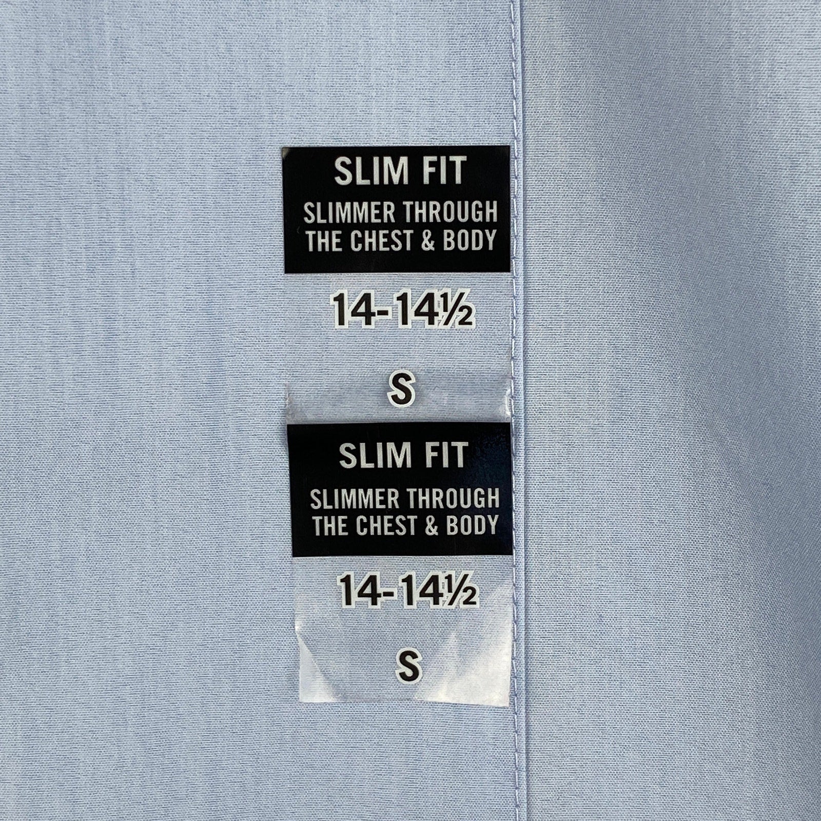 Calvin Klein Shirt Men's Small 14-14.5 Infinite Color Slim Fit Band Collar Blue