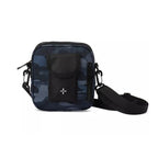 Sun + Stone Bag Men's Navy Blue Camo Mini Crossbody Bag Dual Zip Compartments