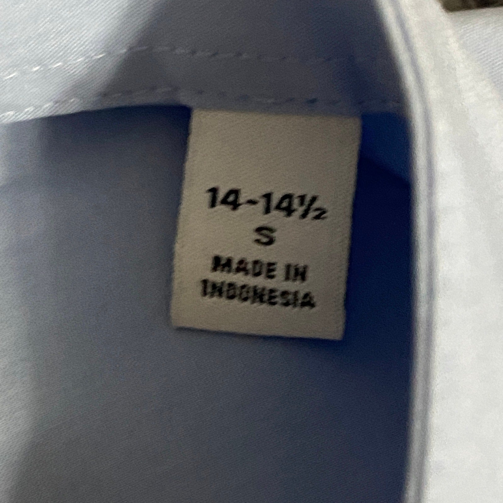 Calvin Klein Shirt Men's Small 14-14.5 Infinite Color Slim Fit Band Collar Blue