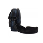 Sun + Stone Bag Men's Navy Blue Camo Mini Crossbody Bag Dual Zip Compartments