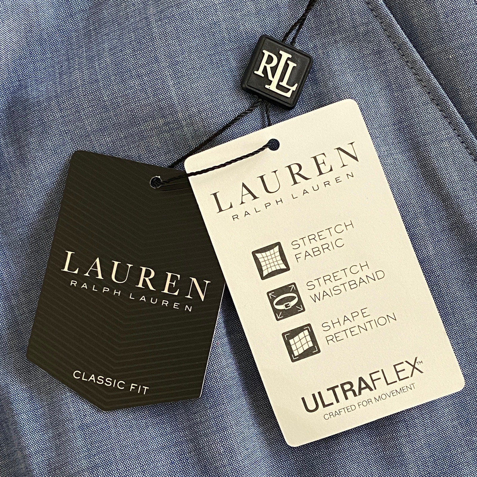 Lauren Ralph Lauren Men's 44x32 Classic Fit Flat Front Suit Pants Light Blue